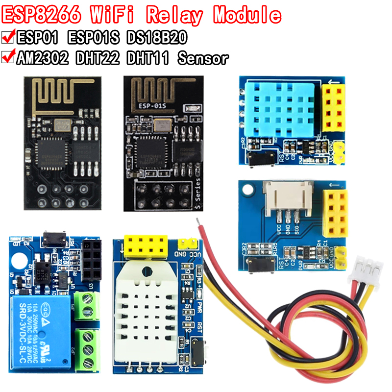 Esp8266 Relay Module - Módulo de Relé WiFi 5V, DS18B20,
