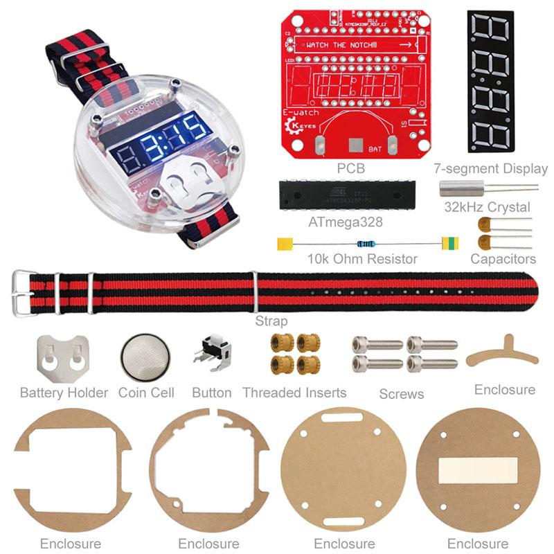 Kit de relógio led de chip úni - Microcontroller Kit avaliação e preço