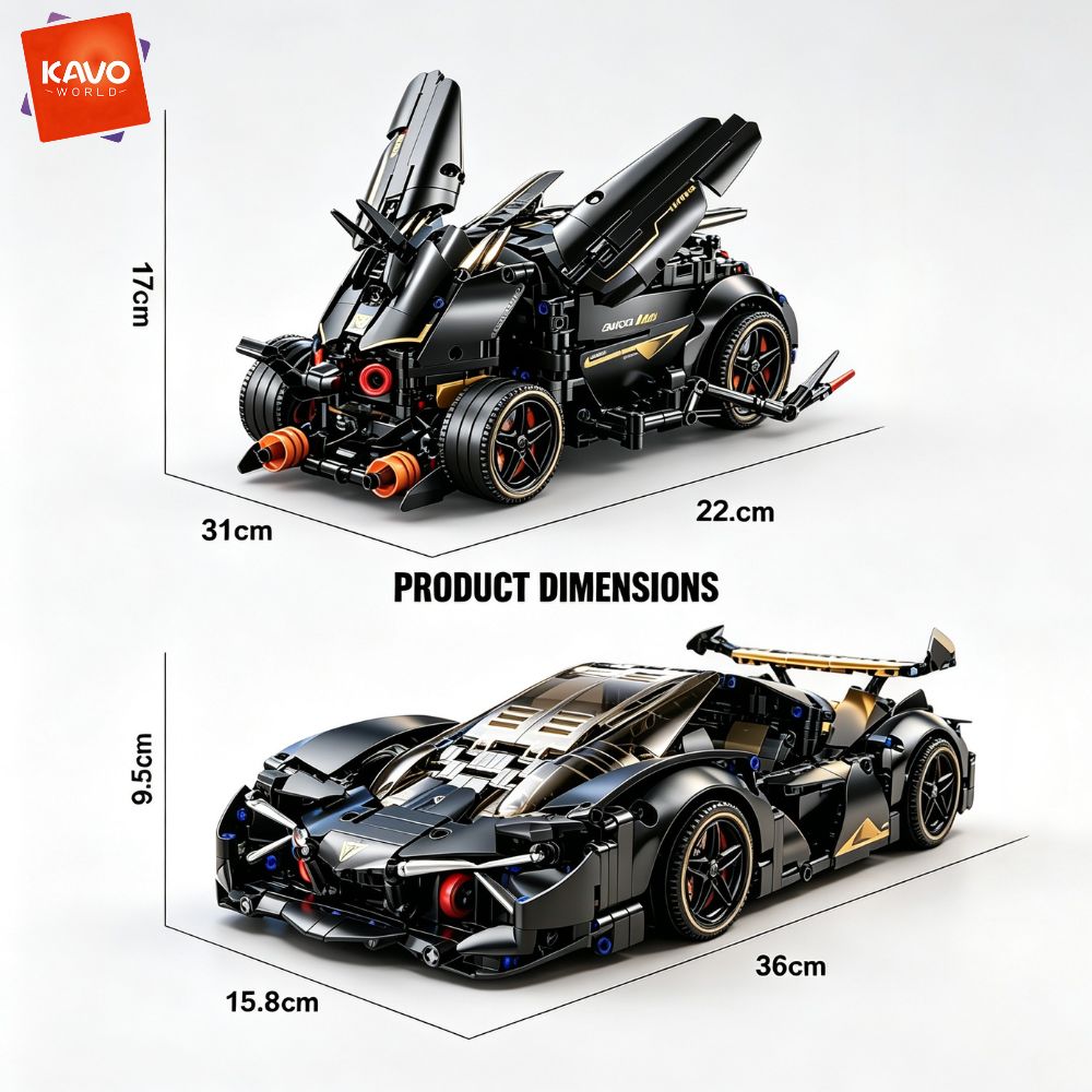 KAVOWORLD 1248 peças MOC Bloco - Stem Robotics Kit avaliação e preço