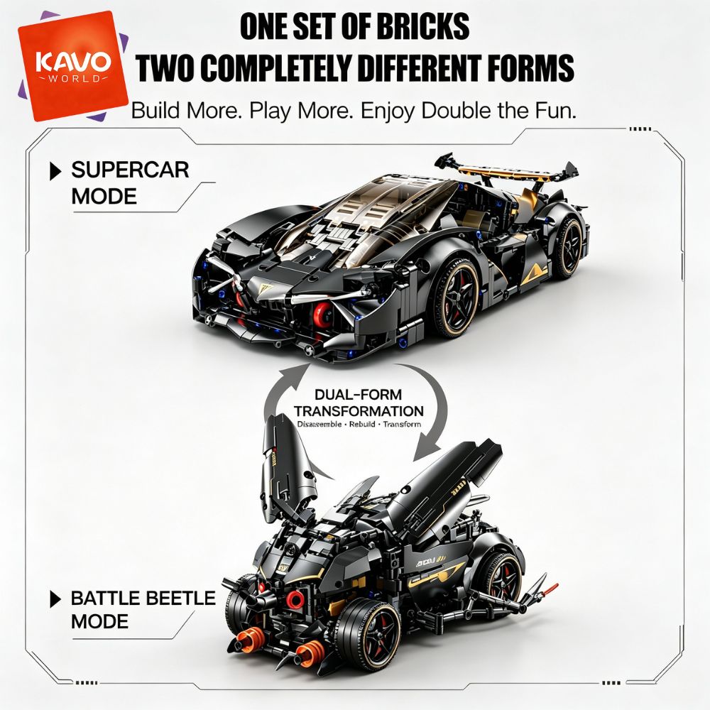 KAVOWORLD 1248 peças MOC Bloco - Stem Robotics Kit avaliação e preço