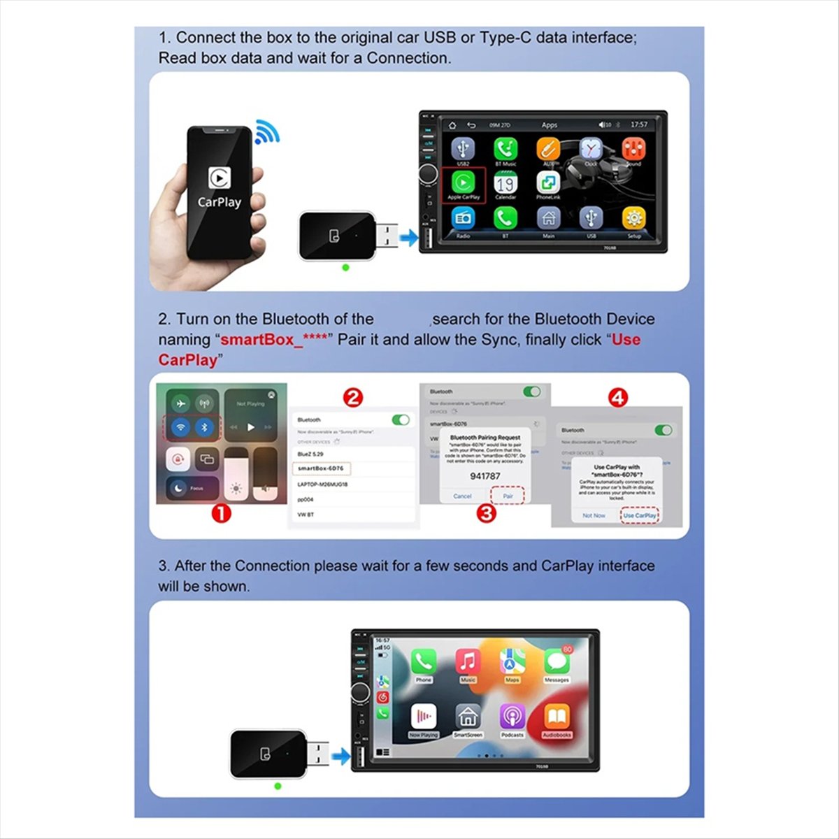 Adaptador Sem Fio para CarPlay - Wifi Smart Plug avaliação e preço